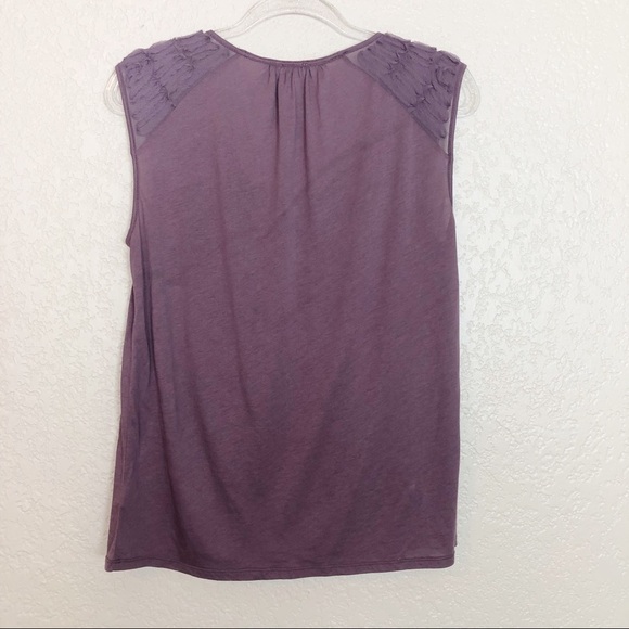 EUC Anthro Meadow Rue mauve ruffled tank top - Picture 7 of 9